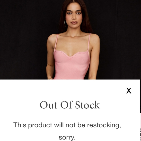 House of CB ‘Fifi’ Fairy Pink Bandage Maxi Dress - Picture 11 of 14